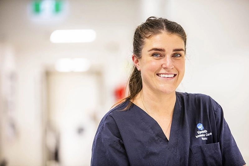 nurse smiling