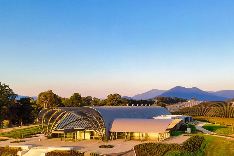 levantine hill winery from an elevated perspective